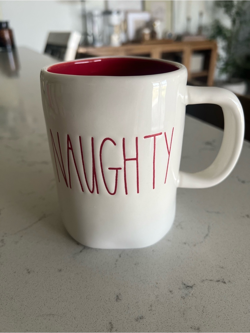 Rae Dunn Naughty/Nice Ceramic Christmas Mug